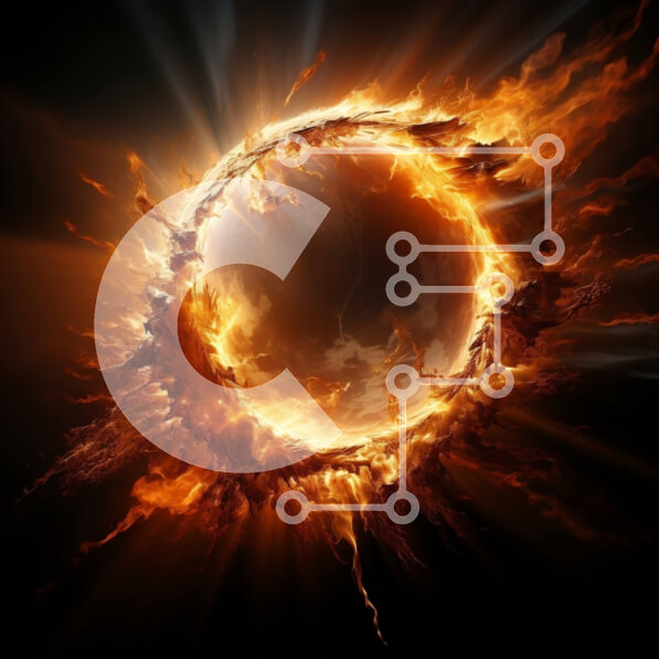 Intra Συλλεκτικό Ξύλινο Παζλ Plywood  4mm - Μυστηριώδης και δυσοίωνη εικόνα μιας στροβιλιζόμενης μαύρης τρύπας Σε Ξύλινο Κουτί - Διαστάσεις Puzzle: 10x10 cm – 25 κομμάτια