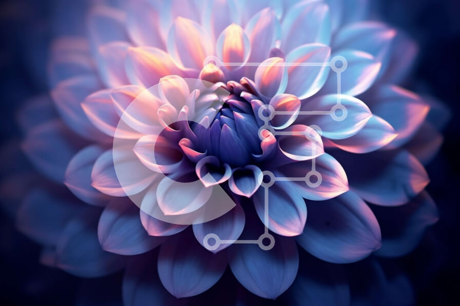 Intra Συλλεκτικό Ξύλινο Παζλ Plywood  4mm - Όμορφη κοντινή εικόνα ενός ροζ και μωβ λουλουδιού σε πλήρη άνθιση Σε Ξύλινο Κουτί - Διαστάσεις: 10x10 cm – 25 κομμάτια