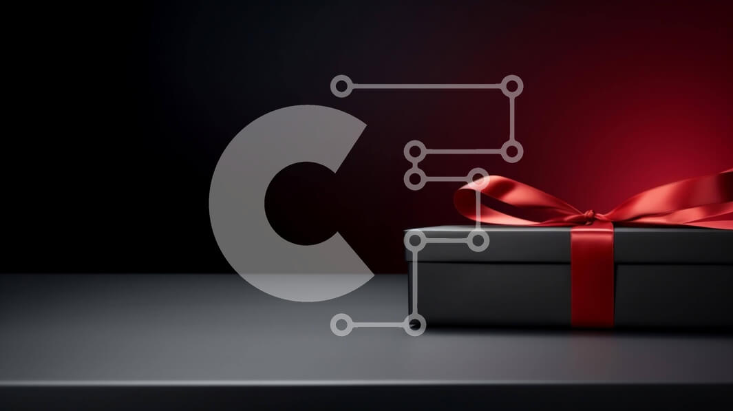 Intra Συλλεκτικό Ξύλινο Παζλ Plywood  4mm - Μαύρο κουτί δώρου σε τραπέζι με κόκκινη κορδέλα και πορτοκαλί φόντο Σε Ξύλινο Κουτί - Διαστάσεις Puzzle: 10x10 cm – 25 κομμάτια