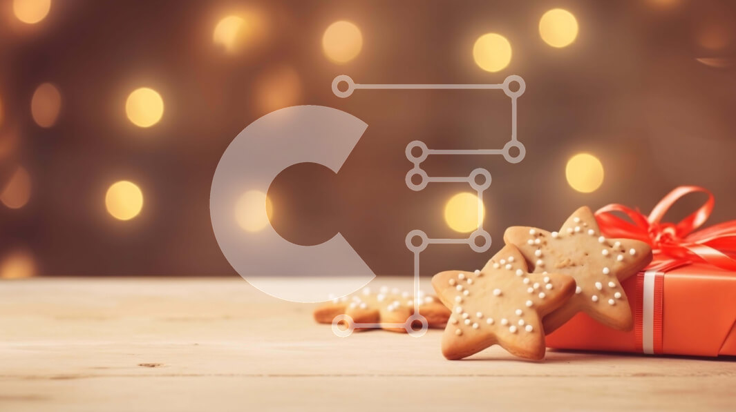 Intra Συλλεκτικό Ξύλινο Παζλ Plywood  4mm - Κόκκινο κουτί δώρου με μπισκότα μελόψωμο και χριστουγεννιάτικα στολίδια Σε Ξύλινο Κουτί - Διαστάσεις: 10x10 cm – 25 κομμάτια