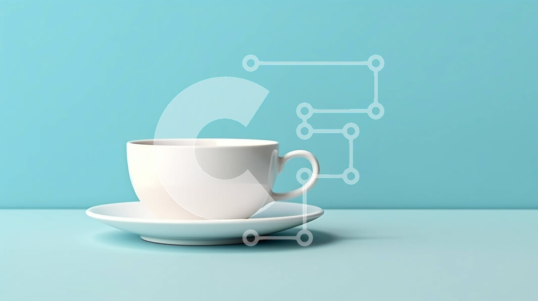 Σετ των 2 Intra Συλλεκτικό Ξύλινο Παζλ Plywood  4mm - Λευκό φλιτζάνι καφέ σε μπλε επιφάνεια Σε Ξύλινο Κουτί - Διαστάσεις: 10x10 cm – 25 κομμάτια