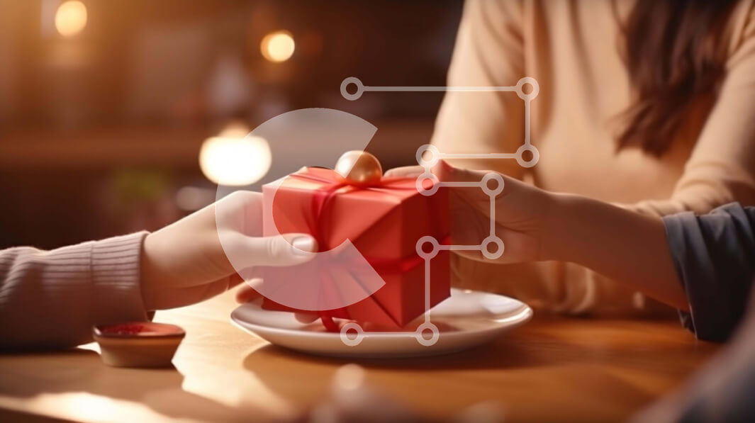 Intra Συλλεκτικό Ξύλινο Παζλ Plywood  4mm - Ζευγάρι που ανταλλάσσει κουτιά δώρων Σε Ξύλινο Κουτί - Διαστάσεις Puzzle: 10x10 cm – 25 κομμάτια