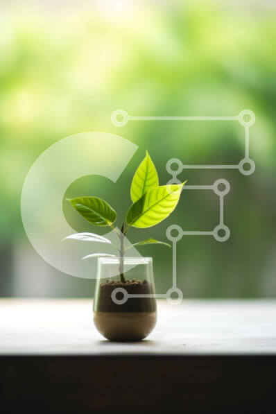 Σετ των 2 Intra Συλλεκτικό Ξύλινο Παζλ Plywood  4mm - Πράσινο φυλλώδες φυτό σε γλάστρα Σε Ξύλινο Κουτί - Διαστάσεις: 10x10 cm – 25 κομμάτια