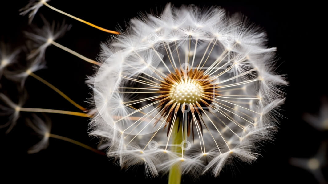 Intra Συλλεκτικό Ξύλινο Παζλ Plywood  4mm - Μονή πικραλίδα που επιπλέει στον αέρα με διάσπαρτους σπόρους Σε Ξύλινο Κουτί - Διαστάσεις: 10x10 cm – 25 κομμάτια