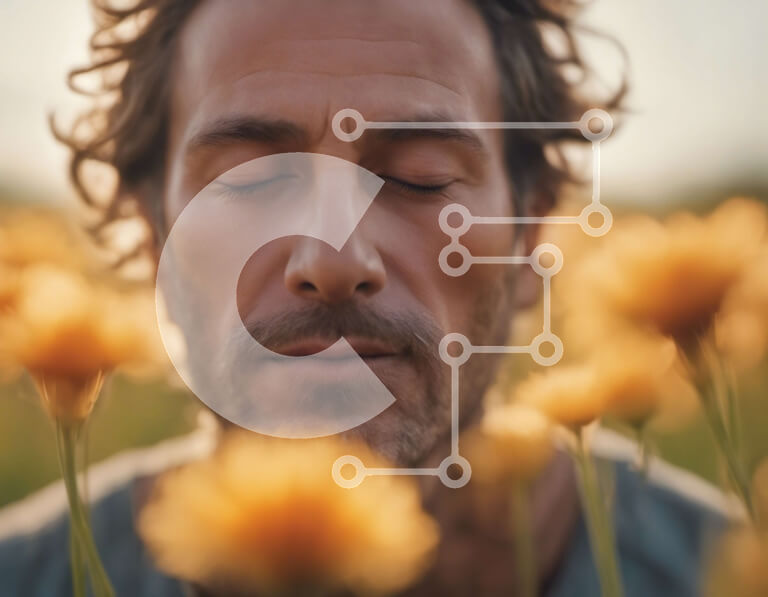 Intra Συλλεκτικό Ξύλινο Παζλ Plywood  4mm - Άτομο που στέκεται στο πεδίο των κίτρινων λουλουδιών Σε Ξύλινο Κουτί - Διαστάσεις: 10x10 cm – 25 κομμάτια