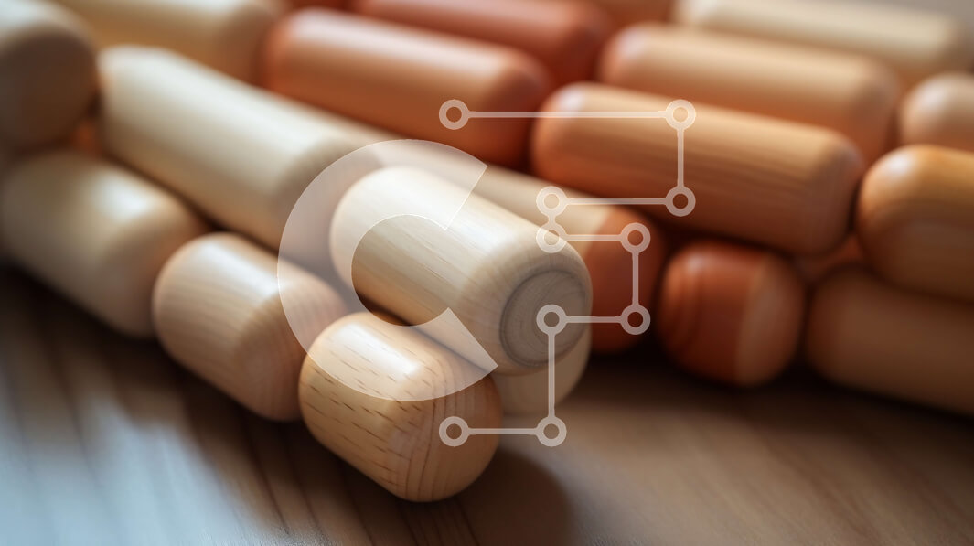 Intra Συλλεκτικό Ξύλινο Παζλ Plywood  4mm - Ομάδα μολυβιών σε μια ξύλινη επιφάνεια Σε Ξύλινο Κουτί - Διαστάσεις: 10x10 cm – 25 κομμάτια