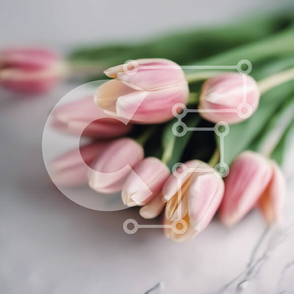 Intra Συλλεκτικό Ξύλινο Παζλ Plywood  4mm - Ομάδα ροζ τουλίπες σε ένα βάζο Σε Ξύλινο Κουτί - Διαστάσεις: 10x10 cm – 25 κομμάτια