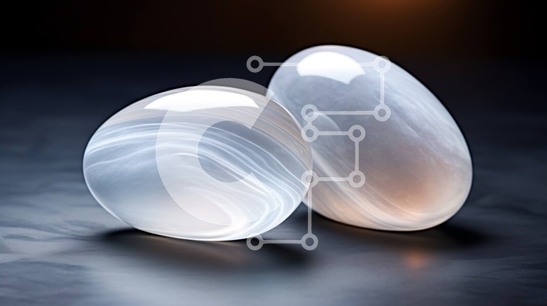 Intra Συλλεκτικό Ξύλινο Παζλ Plywood  4mm - Λευκές μαρμάρινες σφαίρες σε μαύρη επιφάνεια Σε Ξύλινο Κουτί - Διαστάσεις Puzzle: 10x10 cm – 25 κομμάτια