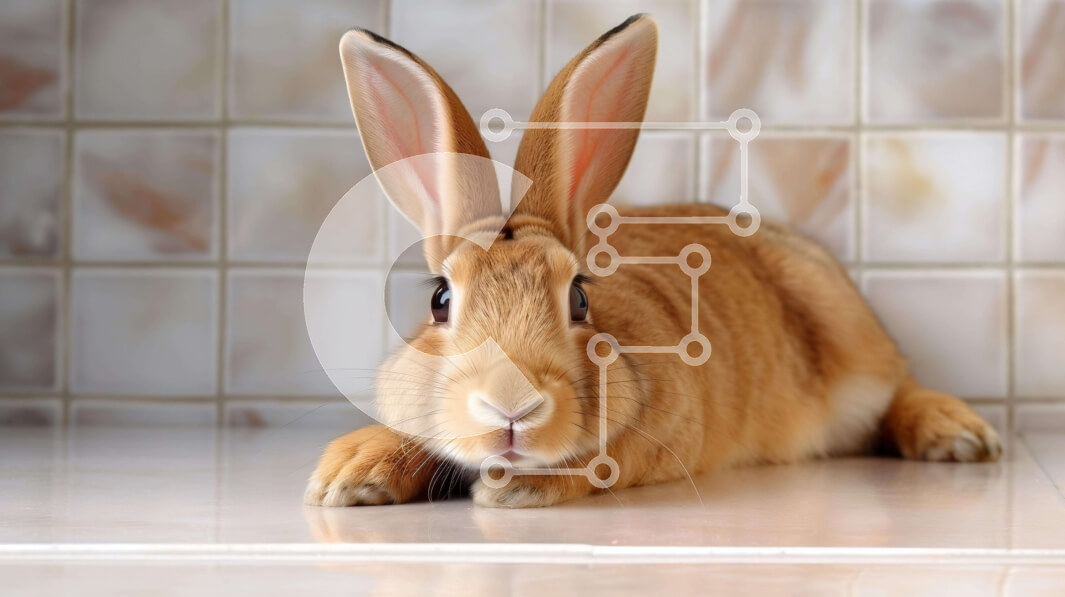 Σετ των 2 Intra Συλλεκτικό Ξύλινο Παζλ Plywood  4mm - Καφέ κουνέλι που στρώνει στο δάπεδο με πλακάκια Σε Ξύλινο Κουτί - Διαστάσεις: 10x10 cm – 25 κομμάτια