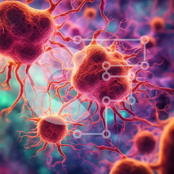 Intra Συλλεκτικό Ξύλινο Παζλ Plywood  4mm - Ερυθρά και λευκά αιμοσφαίρια στο ανθρώπινο σώμα Σε Ξύλινο Κουτί - Διαστάσεις Puzzle: 10x10 cm – 25 κομμάτια