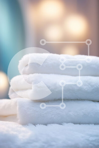 Intra Συλλεκτικό Ξύλινο Παζλ Plywood  4mm - Μαλακές και βελούδινες λευκές πετσέτες διπλωμένες τακτοποιημένα για εύκολη αποθήκευση Σε Ξύλινο Κουτί - Διαστάσεις Puzzle: 10x10 cm – 25 κομμάτια