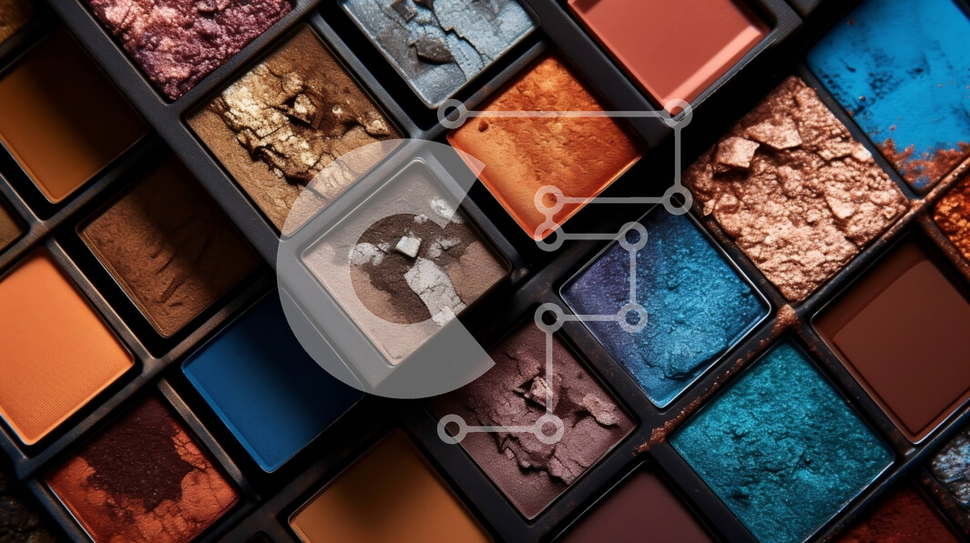 Intra Συλλεκτικό Ξύλινο Παζλ Plywood  4mm - Όμορφη παλέτα σκιών από κοντά σε μπλε, πράσινο, πορτοκαλί και μωβ Σε Ξύλινο Κουτί - Διαστάσεις Puzzle: 10x10 cm – 25 κομμάτια