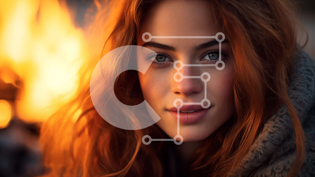 Intra Συλλεκτικό Ξύλινο Παζλ Plywood  4mm - Νεαρή γυναίκα που απολαμβάνει μια ζεστή φωτιά Σε Ξύλινο Κουτί - Διαστάσεις Puzzle: 10x10 cm – 25 κομμάτια