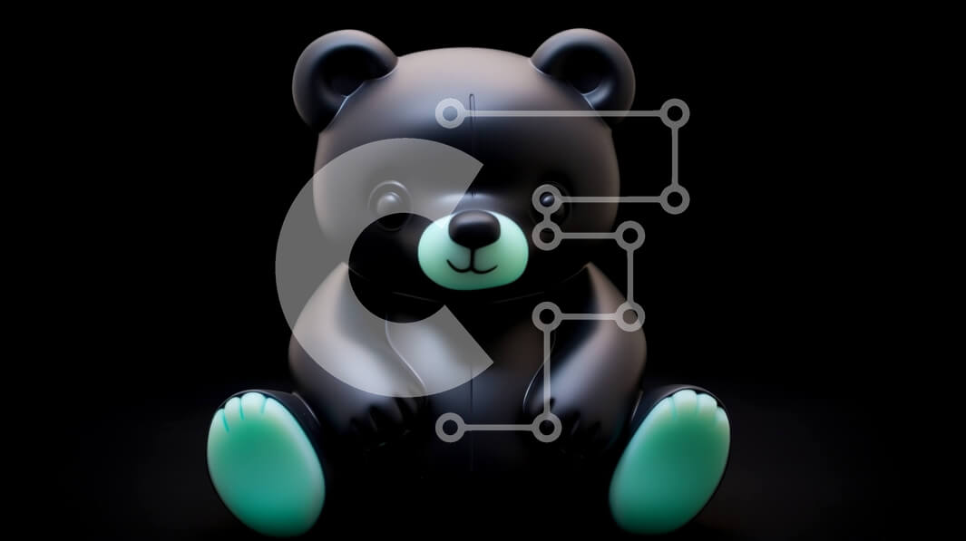 Intra Συλλεκτικό Ξύλινο Παζλ Plywood  4mm - Μαύρο αρκουδάκι με πράσινα μάτια στο σκοτάδι Σε Ξύλινο Κουτί - Διαστάσεις: 10x10 cm – 25 κομμάτια