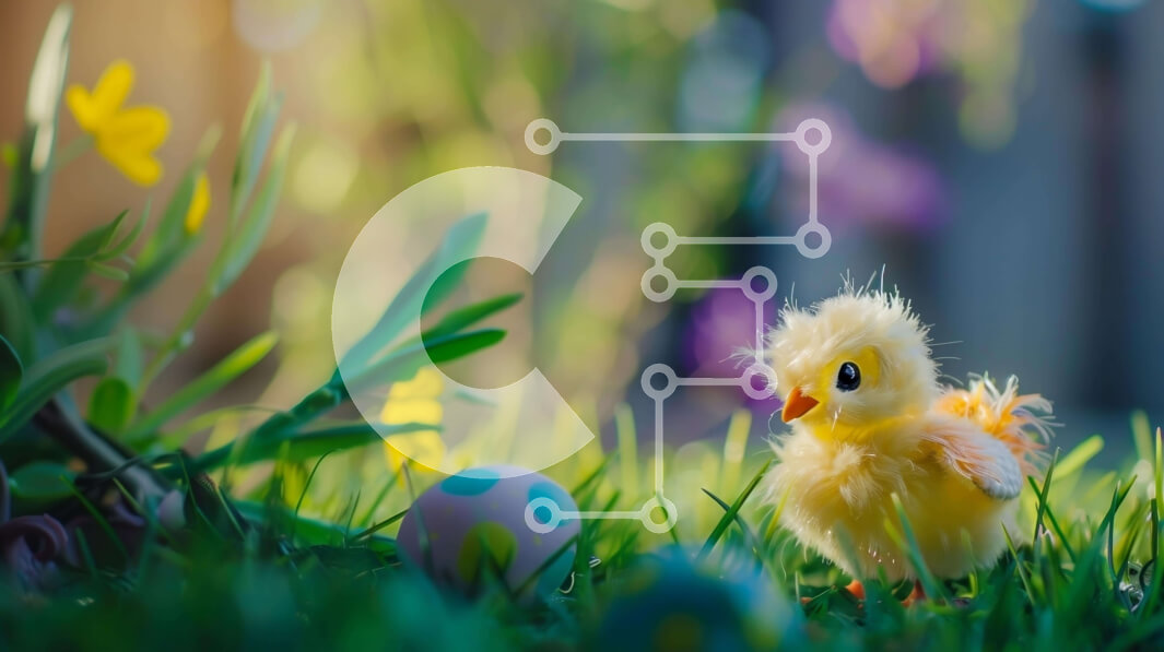 Intra Συλλεκτικό Ξύλινο Παζλ Plywood  4mm - Πασχαλινό νεοσσό και αυγά στο γρασίδι Σε Ξύλινο Κουτί - Διαστάσεις Puzzle: 10x10 cm – 25 κομμάτια