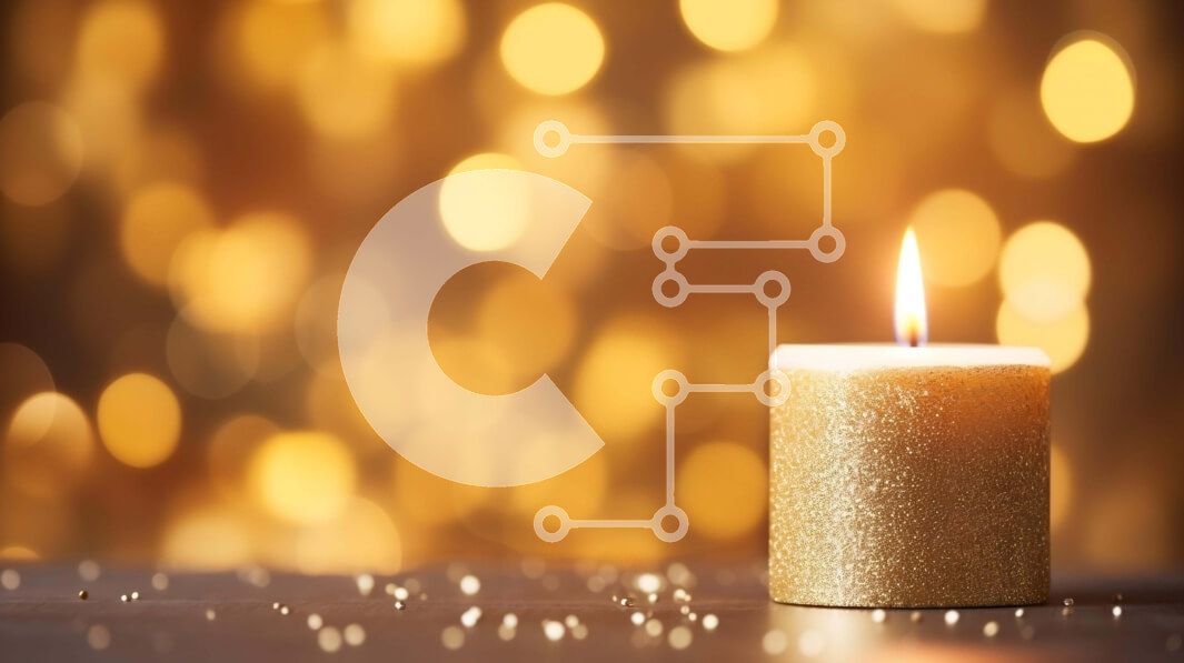 Intra Συλλεκτικό Ξύλινο Παζλ Plywood  4mm - Χρυσό κερί με πολύχρωμα φώτα Bokeh για γιορτινές περιστάσεις Σε Ξύλινο Κουτί - Διαστάσεις Puzzle: 10x10 cm – 25 κομμάτια