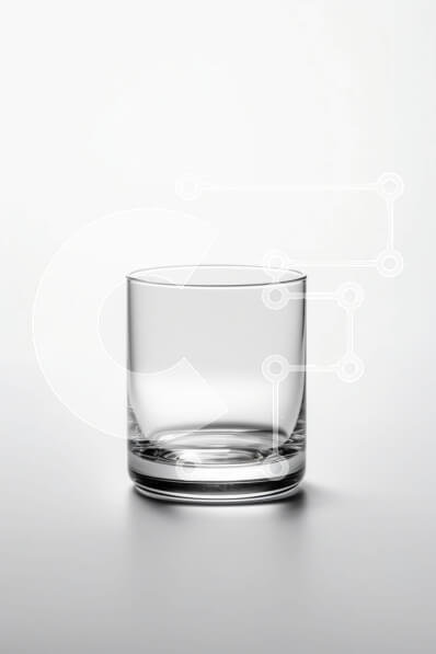 Intra Συλλεκτικό Ξύλινο Παζλ Plywood  4mm - Κενό γυαλί σε γκρίζα επιφάνεια - φωτογραφία αρχείου Σε Ξύλινο Κουτί - Διαστάσεις: 10x10 cm – 25 κομμάτια