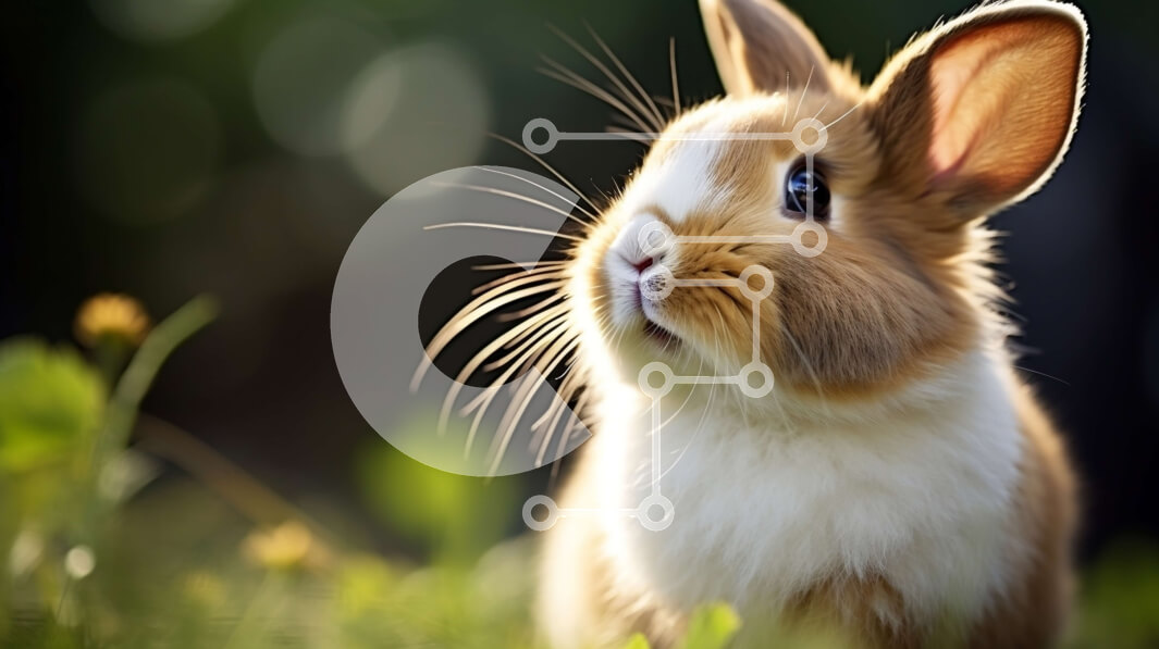 Intra Συλλεκτικό Ξύλινο Παζλ Plywood  4mm - Αξιολάτρευτη εικόνα ενός κουνελιού σε ένα πράσινο χωράφι Σε Ξύλινο Κουτί - Διαστάσεις: 10x10 cm – 25 κομμάτια