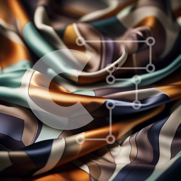 Σετ των 2 Intra Συλλεκτικό Ξύλινο Παζλ Plywood  4mm - Περίπλοκα γεωμετρικά μοτίβα σε ένα πολυτελές μεταξωτό κασκόλ Σε Ξύλινο Κουτί - Διαστάσεις: 10x10 cm – 25 κομμάτια