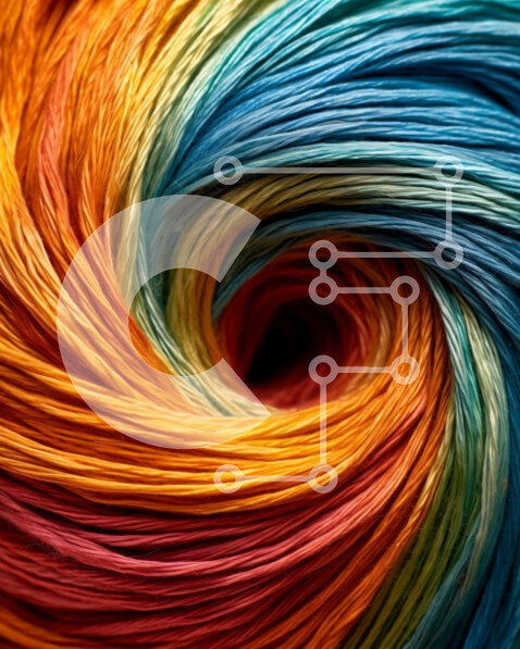 Intra Συλλεκτικό Ξύλινο Παζλ Plywood  4mm - Κοντινή εικόνα μιας μαγευτικής σπείρας νήματος Σε Ξύλινο Κουτί - Διαστάσεις Puzzle: 10x10 cm – 25 κομμάτια