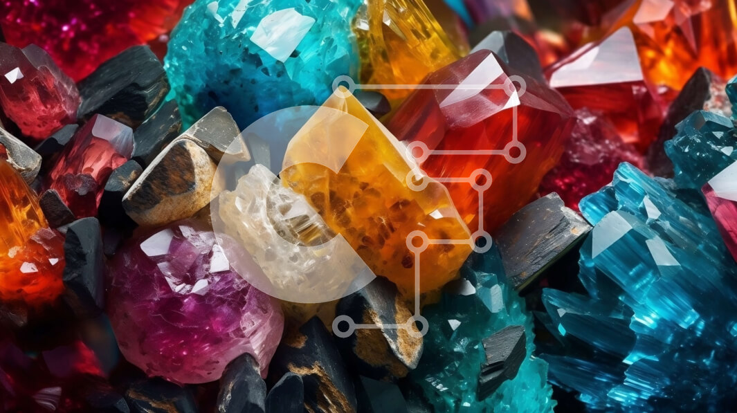 Intra Συλλεκτικό Ξύλινο Παζλ Plywood  4mm - Εκπληκτική κοντινή πλάνο λαμπερών κρυστάλλων σε μαύρο φόντο Σε Ξύλινο Κουτί - Διαστάσεις: 10x10 cm – 25 κομμάτια