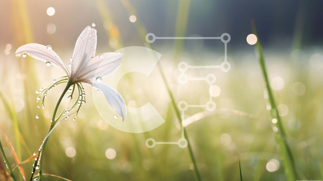 Intra Συλλεκτικό Ξύλινο Παζλ Plywood  4mm - Μονό λευκό λουλούδι σε ψηλό γρασίδι με σταγονίδια δροσιάς Σε Ξύλινο Κουτί - Διαστάσεις: 10x10 cm – 25 κομμάτια