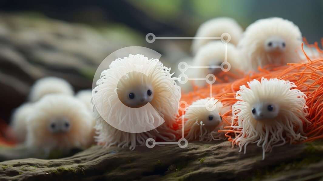 Intra Συλλεκτικό Ξύλινο Παζλ Plywood  4mm - Όμορφη εικόνα των λευκών μανιταριών σε ένα δάσος Σε Ξύλινο Κουτί - Διαστάσεις: 10x10 cm – 25 κομμάτια