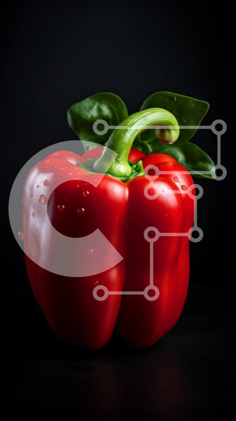 Intra Συλλεκτικό Ξύλινο Παζλ Plywood  4mm - Κόκκινη πιπεριά με σταγόνες νερού Σε Ξύλινο Κουτί - Διαστάσεις: 10x10 cm – 25 κομμάτια