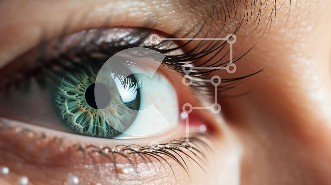 Intra Συλλεκτικό Ξύλινο Παζλ Plywood  4mm - Κοντινό πλάνο ενός πράσινου ματιού με μακριές βλεφαρίδες Σε Ξύλινο Κουτί - Διαστάσεις Puzzle: 10x10 cm – 25 κομμάτια