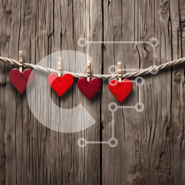 Intra Συλλεκτικό Ξύλινο Παζλ Plywood  4mm - Καρδιές του Αγίου Βαλεντίνου σε ξύλινη σανίδα Σε Ξύλινο Κουτί - Διαστάσεις: 10x10 cm – 25 κομμάτια