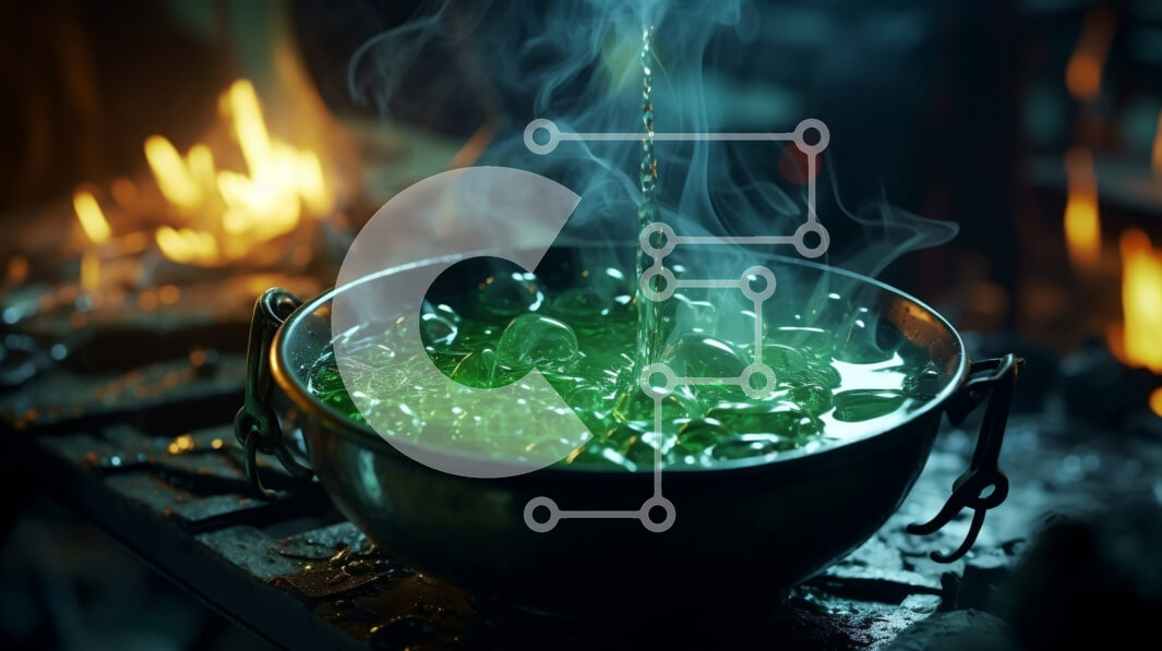 Intra Συλλεκτικό Ξύλινο Παζλ Plywood  4mm - Καζάνι με πράσινο υγρό και φυσαλίδες Σε Ξύλινο Κουτί - Διαστάσεις Puzzle: 10x10 cm – 25 κομμάτια