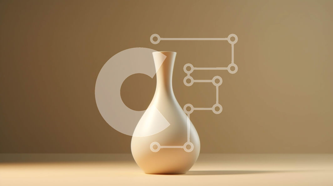 Intra Συλλεκτικό Ξύλινο Παζλ Plywood  4mm - Λευκό βάζο σε μπεζ επιφάνεια Σε Ξύλινο Κουτί - Διαστάσεις: 10x10 cm – 25 κομμάτια