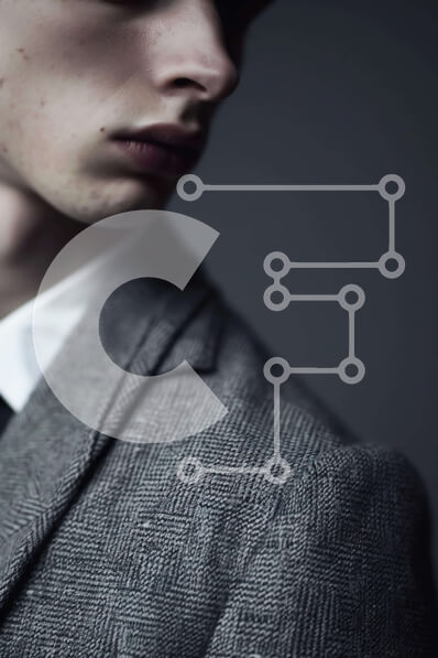 Intra Συλλεκτικό Ξύλινο Παζλ Plywood  4mm - Νεαρός άνδρας με κομψό κοστούμι και γραβάτα που στοχάζεται Σε Ξύλινο Κουτί - Διαστάσεις Puzzle: 10x10 cm – 25 κομμάτια