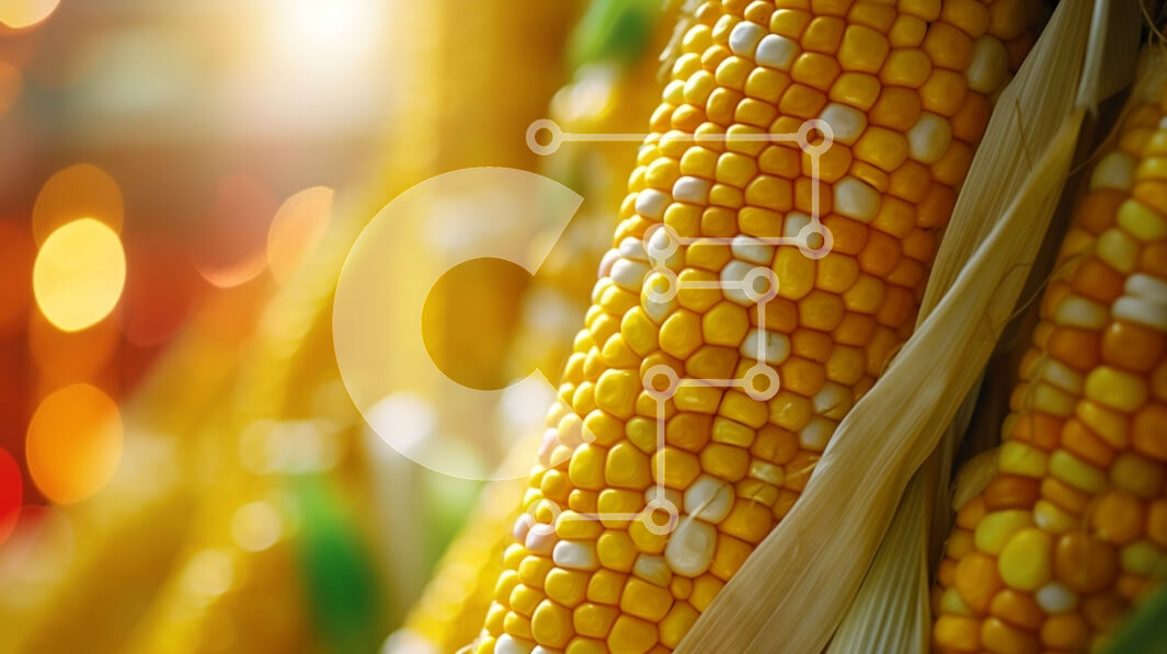 Σετ των 2 Intra Συλλεκτικό Ξύλινο Παζλ Plywood  4mm - Κοντινή όψη του Corn on the Cob Σε Ξύλινο Κουτί - Διαστάσεις: 10x10 cm – 25 κομμάτια