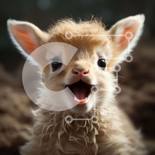 Intra Συλλεκτικό Ξύλινο Παζλ Plywood  4mm - Αξιολάτρευτο Baby Llama με μεγάλα στρογγυλά μάτια Σε Ξύλινο Κουτί - Διαστάσεις: 10x10 cm – 25 κομμάτια