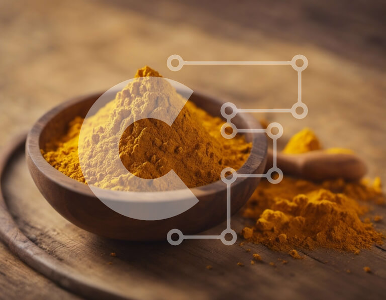 Σετ των 2 Intra Συλλεκτικό Ξύλινο Παζλ Plywood  4mm - Κουρκουμάς σε σκόνη σε ένα ξύλινο μπολ Σε Ξύλινο Κουτί - Διαστάσεις: 10x10 cm – 25 κομμάτια