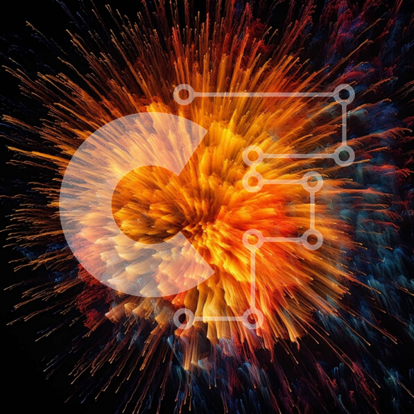 Intra Συλλεκτικό Ξύλινο Παζλ Plywood  4mm - Εκπληκτική εικόνα μιας πολύχρωμης έκρηξης πυροτεχνημάτων στον νυχτερινό ουρανό Σε Ξύλινο Κουτί - Διαστάσεις Puzzle: 10x10 cm – 25 κομμάτια