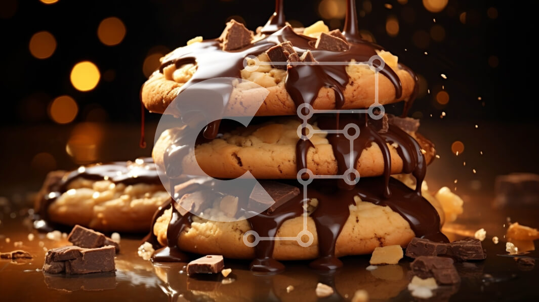 Σετ των 2 Intra Συλλεκτικό Ξύλινο Παζλ Plywood  4mm - Νόστιμα μπισκότα σοκολάτας με ακαταμάχητη σάλτσα σοκολάτας Σε Ξύλινο Κουτί - Διαστάσεις: 10x10 cm – 25 κομμάτια