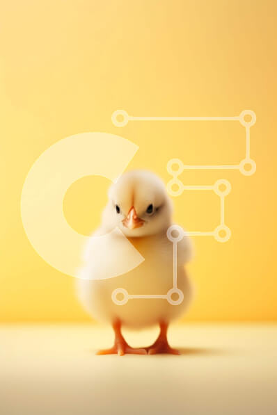 Σετ των 2 Intra Συλλεκτικό Ξύλινο Παζλ Plywood  4mm - Λευκό κοτόπουλο σε πορτοκαλί φόντο Σε Ξύλινο Κουτί - Διαστάσεις: 10x10 cm – 25 κομμάτια