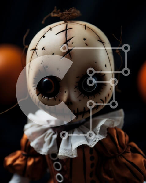 Intra Συλλεκτικό Ξύλινο Παζλ Plywood  4mm - Κούκλα με πορτοκάλια Σε Ξύλινο Κουτί - Διαστάσεις Puzzle: 10x10 cm – 25 κομμάτια