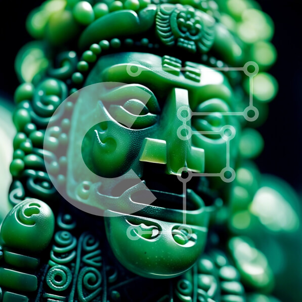 Intra Συλλεκτικό Ξύλινο Παζλ Plywood  4mm - Όμορφη κινηματογράφηση σε πρώτο πλάνο ενός σκαλιστού ξύλινου αγάλματος με περίπλοκες λεπτομέρειες Σε Ξύλινο Κουτί - Διαστάσεις: 10x10 cm – 25 κομμάτια