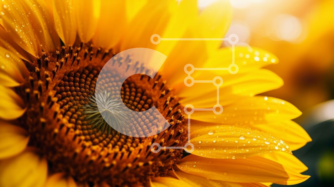 Intra Συλλεκτικό Ξύλινο Παζλ Plywood  4mm - Όμορφη κινηματογράφηση σε πρώτο πλάνο ενός ηλίανθου σε πλήρη άνθιση Σε Ξύλινο Κουτί - Διαστάσεις: 10x10 cm – 25 κομμάτια