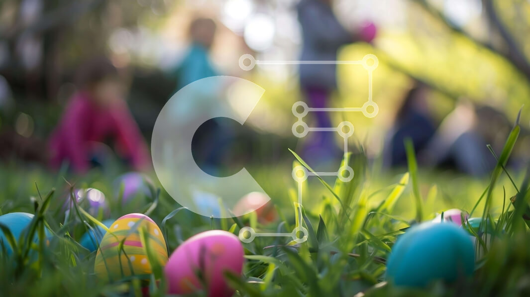 Intra Συλλεκτικό Ξύλινο Παζλ Plywood  4mm - Παιδιά που παίζουν με τα πολύχρωμα Πασχαλινά αυγά στο γρασίδι Σε Ξύλινο Κουτί - Διαστάσεις Puzzle: 10x10 cm – 25 κομμάτια