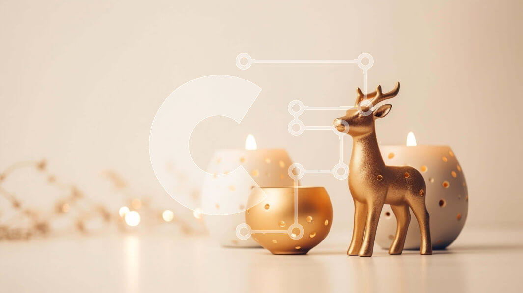 Intra Συλλεκτικό Ξύλινο Παζλ Plywood  4mm - Χρυσό ειδώλιο ελαφιού και κηροπήγια στο τραπέζι Σε Ξύλινο Κουτί - Διαστάσεις: 10x10 cm – 25 κομμάτια