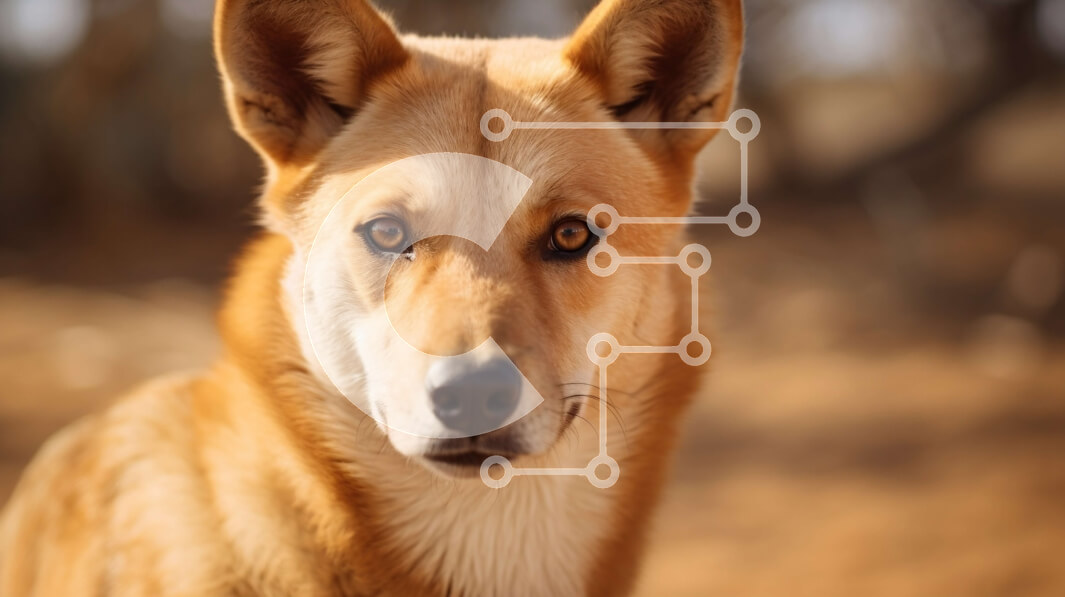 Intra Συλλεκτικό Ξύλινο Παζλ Plywood  4mm - Καφέ σκυλί με περίεργη έκφραση σε αγροτικό περιβάλλον Σε Ξύλινο Κουτί - Διαστάσεις: 10x10 cm – 25 κομμάτια