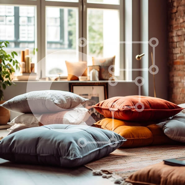 Intra Συλλεκτικό Ξύλινο Παζλ Plywood  4mm - Άνετο σαλόνι με θέα στον ορίζοντα της πόλης Σε Ξύλινο Κουτί - Διαστάσεις Puzzle: 10x10 cm – 25 κομμάτια