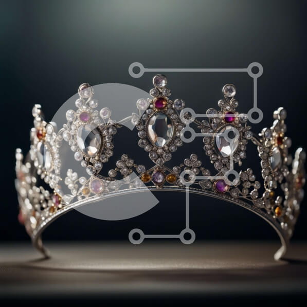 Σετ των 2 Intra Συλλεκτικό Ξύλινο Παζλ Plywood  4mm - Όμορφη Tia με στέμμα πολύτιμων λίθων Σε Ξύλινο Κουτί - Διαστάσεις: 10x10 cm – 25 κομμάτια