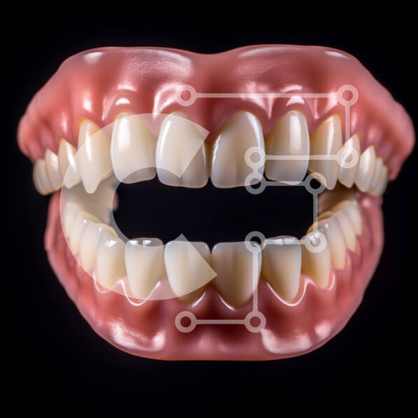 Intra Συλλεκτικό Ξύλινο Παζλ Plywood  4mm - Κοντινή όψη των υγιών δοντιών και ούλων ενός ατόμου Σε Ξύλινο Κουτί - Διαστάσεις Puzzle: 10x10 cm – 25 κομμάτια