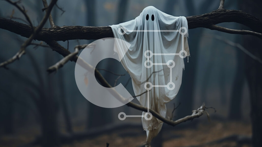 Intra Συλλεκτικό Ξύλινο Παζλ Plywood  4mm - Απόκοσμο φάντασμα που κρέμεται από ένα κλαδί δέντρου σε ένα σκοτεινό δάσος Σε Ξύλινο Κουτί - Διαστάσεις Puzzle: 10x10 cm – 25 κομμάτια