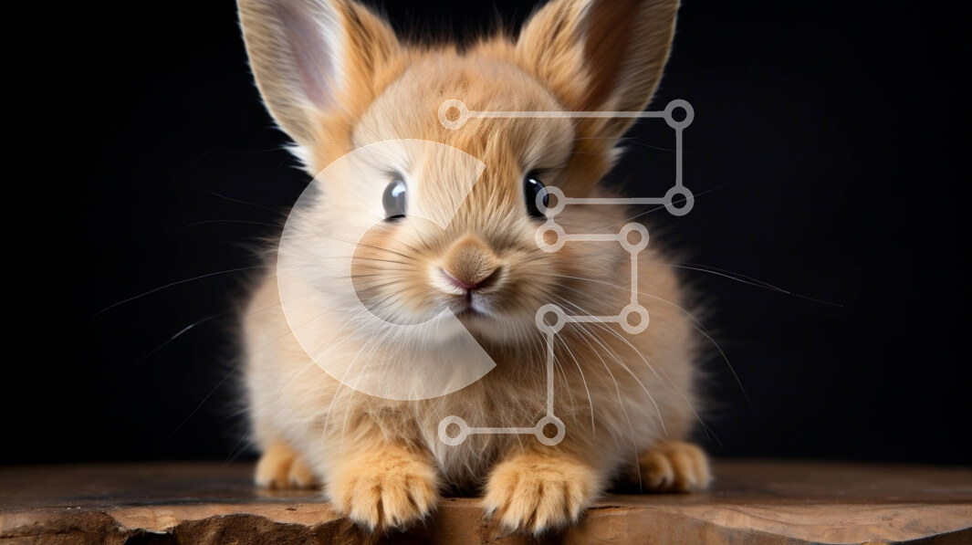 Σετ των 2 Intra Συλλεκτικό Ξύλινο Παζλ Plywood  4mm - Καφέ κουνέλι που κάθεται σε ξύλινη επιφάνεια Σε Ξύλινο Κουτί - Διαστάσεις: 10x10 cm – 25 κομμάτια